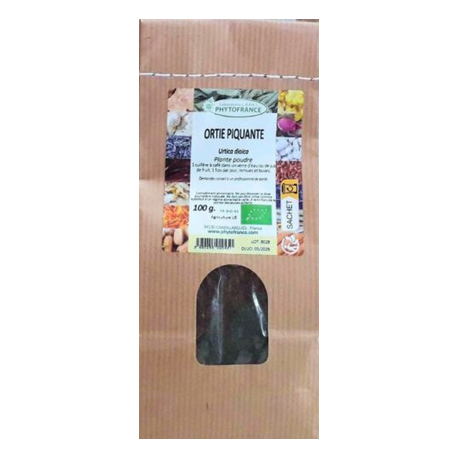 Poudre d'Ortie piquante - 100g - Plantes Bio Phytofrance Poudre d'Ortie piquante - 100g - Plantes Bio Phytofrance