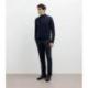 Pull col montant 100% cachemire marine
