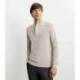 Pull col montant 100% cachemire BEIGE