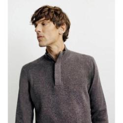 Pull col montant 100% cachemire Marron