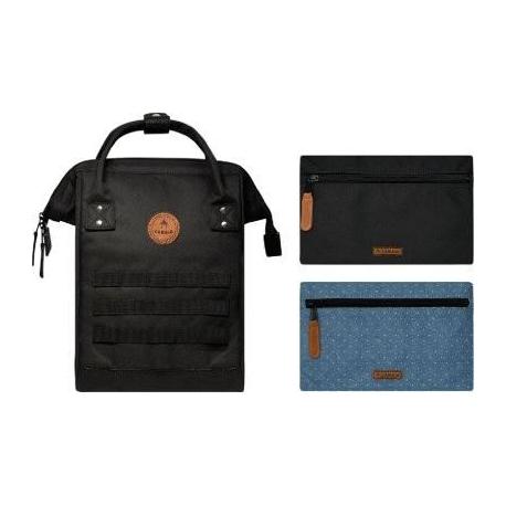 SAC A DOS CABAIA NOIR - BERLIN SMALL - 1 petit sac + 2 poches