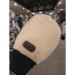 Gant à lustrer Bicolore PARABOOT peau lainèe 100% agneau manchon poignet tissus cotelè