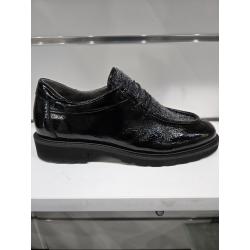 Derbys ALINA femme SOFTWAVES Cuir Vernis Noir  7.78.61 semelle amovible