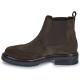 Boot's OTTAWA croûte Marron Chocolat chelsea femme moderne tirette pour enfiler et logo doré JB MARTIN en haut de tige