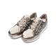 Baskets fantaisies ARA SHOES Cuir Beige Metal leopard Cashmire OSAKA Lacet + zip 12-64587-05 semelle amovible