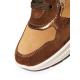 Baskets 12-57703-08  GARDA Marron/Gold femme compensée zip + lacet fantaisie ARA SHOES montantes