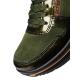 Baskets ARA SHOES Cuir Bronze vert foncè 27540-96 zip + lacet semelle amovible SAPPORO