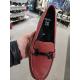 Mocassin femme confortable DALLAS 14803-01 Cuir Rouge compensé cuir imprimé point