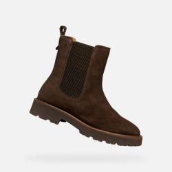 Bottines chelsea Cuir Marron GEOX NORIZE Cuir marron D564ZD femme boots élastiqué
