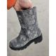 Bottines 929.04 femme fantaisies fleuries VITALIA Cuir gris/beige SOFTWAVES Semelle amovible talon bottier.