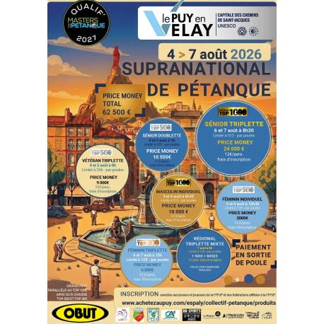 Régional Triplette Mixte Pétanque Puy-en-Velay 07 août 2026