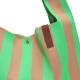 Sac tricot Vert/Taupe LOIS non doublé fermeture avec pression LOT83 Rayures