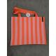 Grand sac SHOPPER LARA cabas LOT83 rayure Orange/Rose  2 anses tricot non doublé fermeture par zip