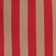 Sac Shopping fourre tout FEMKE 26 cabas petit LOT83 rayure Rouge/beige  2 anses, non doublé, fermeture par zip