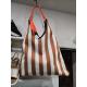 Grand sac TANGER élégance BRIQUE ORANGE /CRÈME ANUSCAS FAMILY confectionné en matière recyclé et recyclable, marque Espagnole. Porte clefs assorti