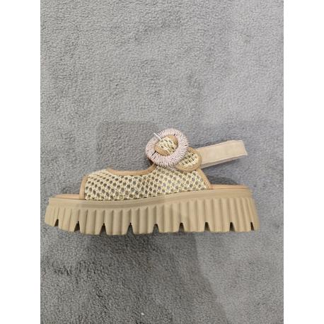 Sandales Softwaves Noisette compensée