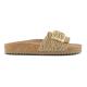 Claquettes SLOFI  1 boucle dorée Cuir/RAPHIA Natural COLORS OF CALIFORNIA faintaisie HC.BIO610