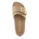 Claquettes SLOFI  1 boucle dorée Cuir/RAPHIA Natural COLORS OF CALIFORNIA faintaisie HC.BIO610