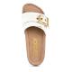 Claquettes SLOFI 1 boucle dorée Cuir/Toile/Blanc COLORS OF CALIFORNIA faintaisie HC.BIO503