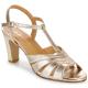Sandales habillées féminines  LUCIA JB Martin cuir Métal Doré talon fin recouvert de 8cm