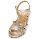 Sandales habillées féminines  LUCIA JB Martin cuir Métal Doré talon fin recouvert de 8cm