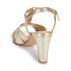 Sandales habillées féminines  LUCIA JB Martin cuir Métal Doré talon fin recouvert de 8cm