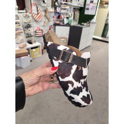 Sabot La Maison de l'Espadrille imprimé Vache boucle de serrage. 3521