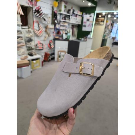 Sabot La Maison de l'Espadrille  GRIS ÉCRU boucle de serrage 3521