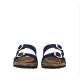 Mule ou claquette avec 2 boucles 3524-8 Maison de l’Espadrille Cuir MARINE plate, femme, mode