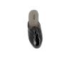 Mule d'interieure HELLER Femme compensée 5cm Vernislux Noir matelassée MORANDINI Doublure cuir