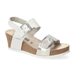 Sandales BLANC/ARGENT MEPHISTO Sandales Femme LISSANDRA compensées haut 