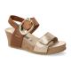 Sandales GOLD/SABLE OR MEPHISTO Sandales Femme LEANDRE compensées haut