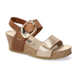 Sandales GOLD/SABLE OR MEPHISTO Sandales Femme LEANDRE compensées haut