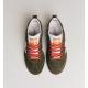 Baskets Cuir Kaki lacet orange SEMERDJIAN ASHLEY C379 originale semelle amovible surpiqûre et éclair blanc