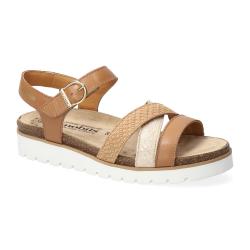 Mobils ErgMobils Ergonomic Mephisto Sandales Femme THINA Brun brandy Semelle amovible bride scratch