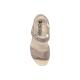 Sandales Femme ORIANA Rouge deux velcros dont un présente une boucle décorative.