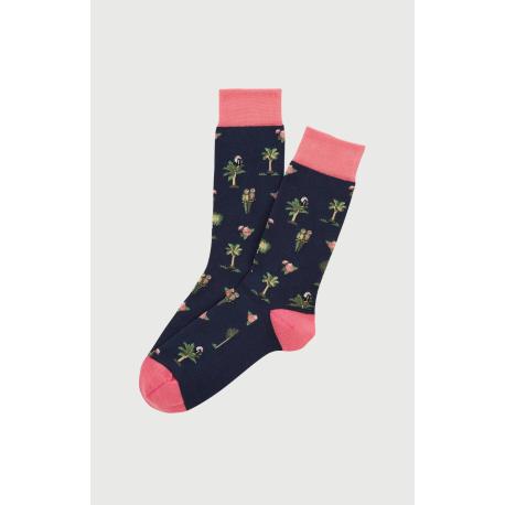 Chaussettes Arthur - perroquet marine - Les dessous de max