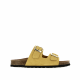 Mule ou claquette avec 2 boucles 3524-8 Maison de l’Espadrille Cuir pistache   plate, femme, mode