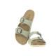 Mule ou claquette avec 2 boucles 3524-8 Maison de l’Espadrille Cuir pistache   plate, femme, mode