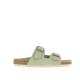 Mule ou claquette avec 2 boucles 3524-8 Maison de l’Espadrille Cuir pistache   plate, femme, mode