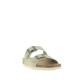 Mule ou claquette avec 2 boucles 3524-8 Maison de l’Espadrille Cuir pistache   plate, femme, mode