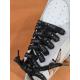 Baskets SEMERDJIAN Noir/Blanc/argent NOUBAR lacet noir écrit SMR Éclair Argent métal