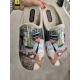 Mule Homme LA MAISON DE L’ESPADRILLE Beige et fond vert + gendarme 6771-7 fantaisie