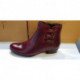 BOOTS DAFT CUIR BORDEAUX  METAMORF'OSE plate zip