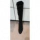 SANDRA  de MARCO botte strech noire avec fermeture éclair pour femme talon de 5cm
