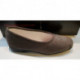 EVAL  BALLERINE EXQUISE TAUPE GRIS Ardoise/ motif strass NOEUD ballerine Alcantara doublure éponge