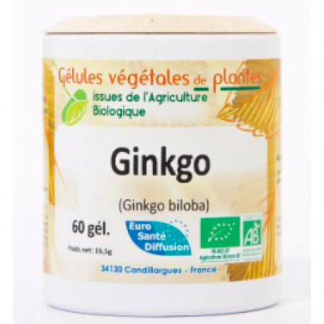 Ginkgo - Gélules de plantes Bio Phytofrance