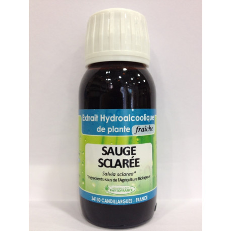 Sauge sclarée - Extrait Hydroalcoolique de plante fraîche Bio - Phytofrance