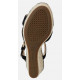 Sandale femme D SOLEIL A ou D92N7C de GEOX cuir nubuck compensé corde Noir ou bleu dur ou ocre ou rouge