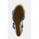 Sandale femme D SOLEIL A ou D92N7C D92N7A de GEOX cuir nubuck compensé corde Noir ou bleu dur ou ocre ou rouge